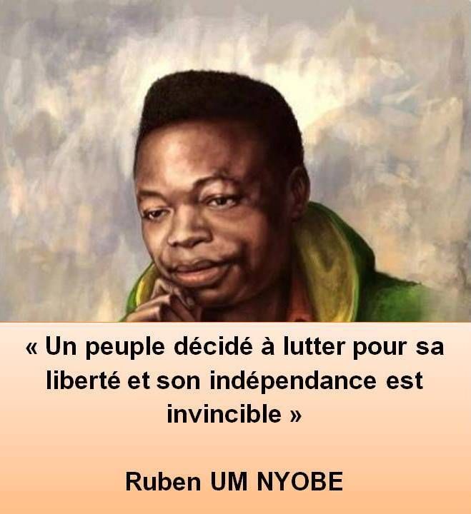 Portrait peint de Ruben Um Nyobè, secrétaire général de l'UPC, la main posée sous le menton